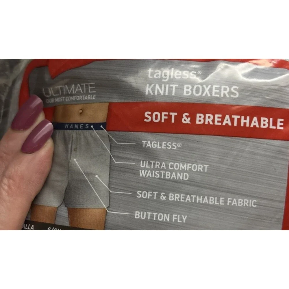 Hanes Ultimate Boxers Shorts Tagless Men's 5 pack Classic Soft Cool Comfort Sz S